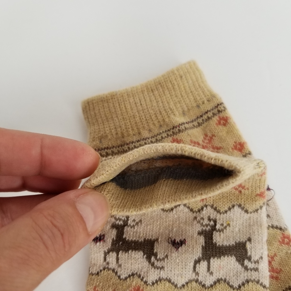 🍁3/$25 5 Pr Holiday Reindeer Socks - Picture 6 of 8